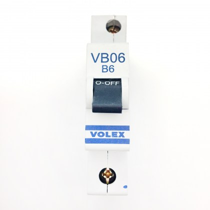 Volex VB06 Black Clip B6 6A 6 Amp MCB Circuit Breaker Type B